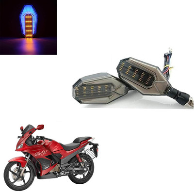 Vagary Front, Rear LED Indicator Light for Hero Karizma ZMR(Blue, Yellow)