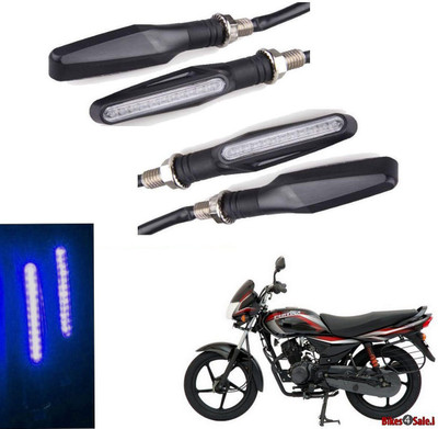 REPLEY Front, Rear LED Indicator Light for Bajaj Platina 100(Blue)