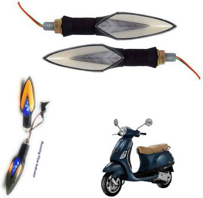 REPLEY Front, Rear LED Indicator Light for Piaggio Universal For Bike(Yellow, Blue)