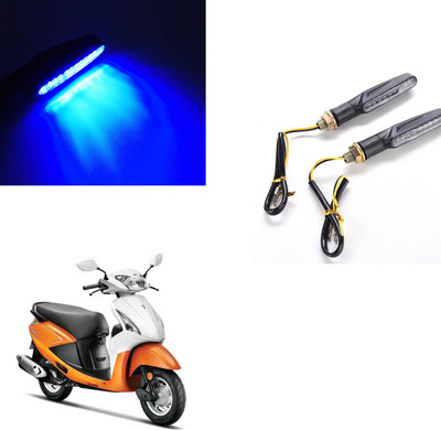 Vagary Front, Rear LED Indicator Light for Hero Pleasure(Blue)