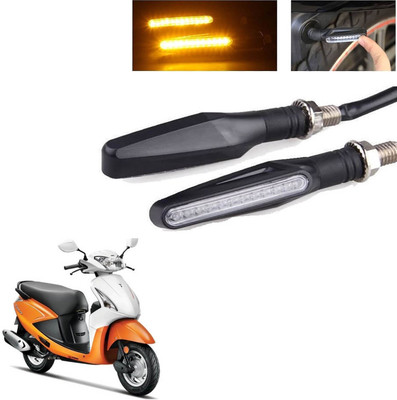 Vagary Front, Rear LED Indicator Light for Hero Pleasure(Yellow)