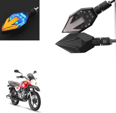 Vagary Front, Rear LED Indicator Light for Bajaj Boxer(Blue, Yellow)