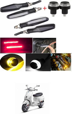 E-Shoppe Front, Rear, Side LED Indicator Light for Piaggio Universal For Bike(Yellow, Blue)
