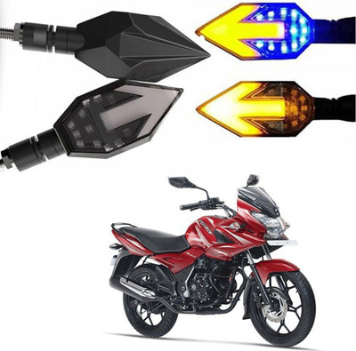 BRPEARl Side LED Indicator Light for Bajaj Discover 150(Blue, Amber)