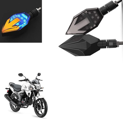 Vagary Front, Rear LED Indicator Light for Honda Trigger(Blue, Yellow)