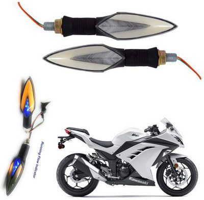 REPLEY Front, Rear LED Indicator Light for Kawasaki Ninja 300(Yellow, Blue)