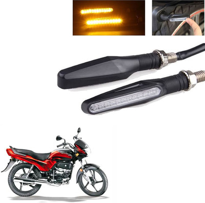 Vagary Front, Rear LED Indicator Light for Hero Passion Plus(Yellow)