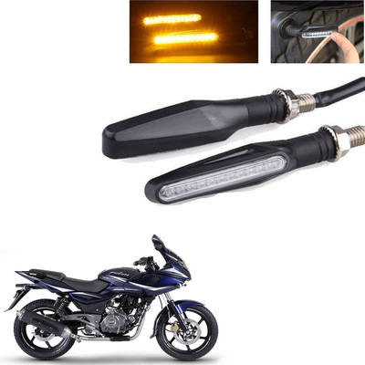 Vagary Front, Rear LED Indicator Light for Bajaj Pulsar 220(Yellow)
