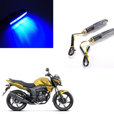 Vagary Front, Rear LED Indicator Light for Honda CB Trigger(Blue)