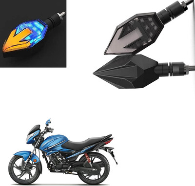 Vagary Front, Rear LED Indicator Light for Hero Glamour(Blue, Yellow)