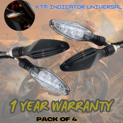TRYFLY Rear, Side LED Indicator Light for Universal For Bike Universal For Bike(Amber)