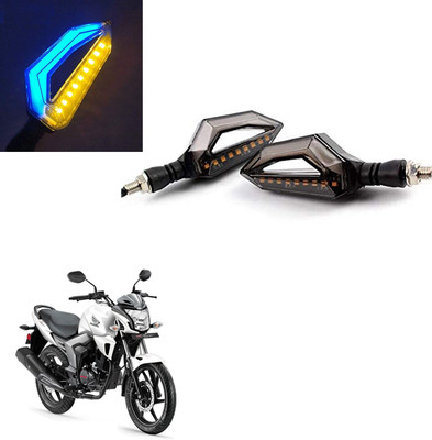 Vagary Front, Rear LED Indicator Light for Honda Trigger(Blue, Yellow)