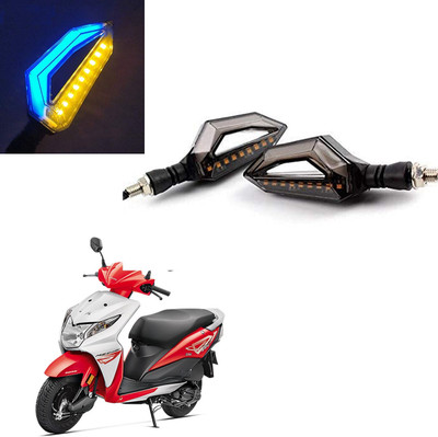 Vagary Front, Rear LED Indicator Light for Honda Dio(Blue, Yellow)