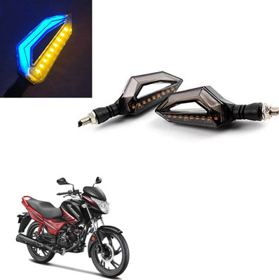 Vagary Front, Rear LED Indicator Light for Hero Universal For Bike(Blue, Yellow)