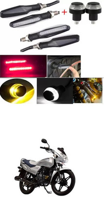 E-Shoppe Front, Rear, Side LED Indicator Light for LML Universal For Bike(Yellow, Blue)
