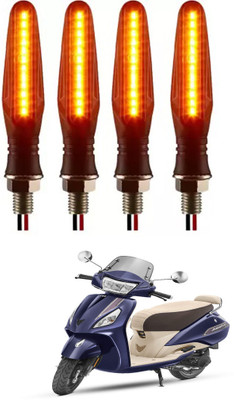 E-Shoppe Front, Rear, Side LED Indicator Light for TVS Universal For Bike(Yellow)