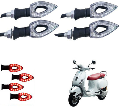 REPLEY Front, Rear LED Indicator Light for Piaggio Vespa Elegante(Red)