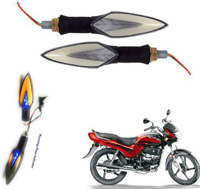 REPLEY Front, Rear LED Indicator Light for Hero Passion Plus(Yellow, Blue)