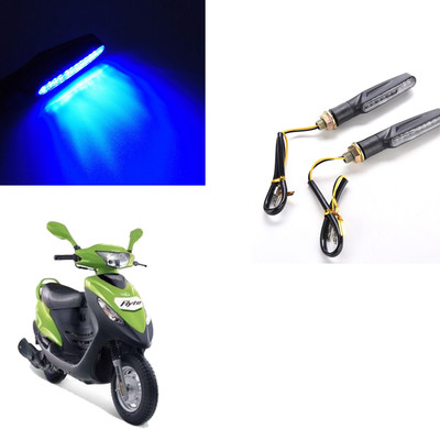Vagary Front, Rear LED Indicator Light for Mahindra Flyte(Blue)