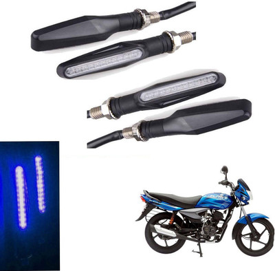 REPLEY Front, Rear LED Indicator Light for Bajaj Platina 125(Blue)