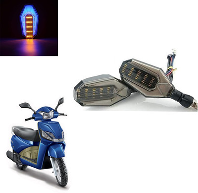 Vagary Front, Rear LED Indicator Light for Mahindra Gusto(Blue, Yellow)
