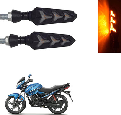 Vagary Front, Rear LED Indicator Light for Hero Glamour(Yellow)