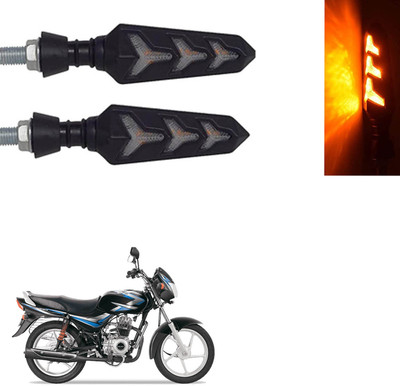 Vagary Front, Rear LED Indicator Light for Bajaj CT 100(Yellow)