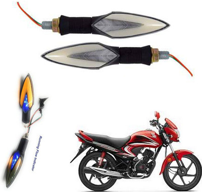 REPLEY Front, Rear LED Indicator Light for Honda Dream Yuga(Yellow, Blue)