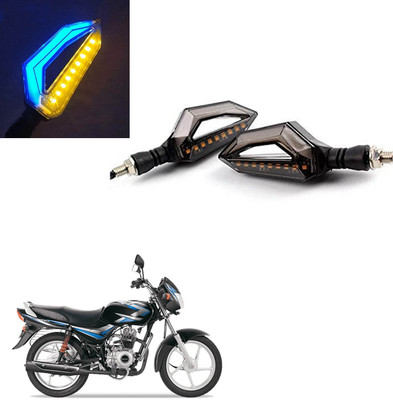 Vagary Front, Rear LED Indicator Light for Bajaj CT 100(Blue, Yellow)