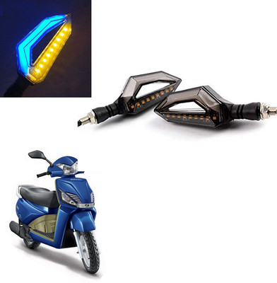 Vagary Front, Rear LED Indicator Light for Mahindra Gusto(Blue, Yellow)
