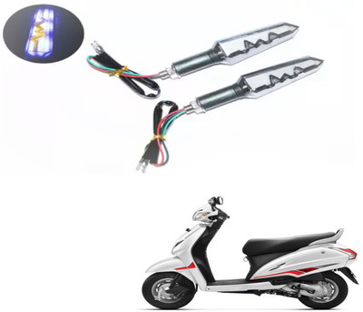 REPLEY Front, Rear LED Indicator Light for Honda Activa 3G(Blue, Orange)