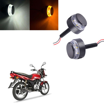 Vagary Front LED Indicator Light for Bajaj Platina 100(White, Amber)