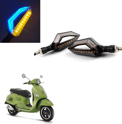 Vagary Front, Rear LED Indicator Light for Piaggio Vespa(Blue, Yellow)