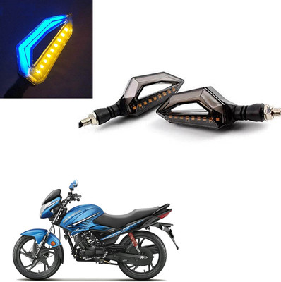 Vagary Front, Rear LED Indicator Light for Hero Glamour(Blue, Yellow)