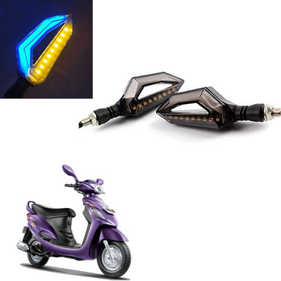 Vagary Front, Rear LED Indicator Light for Mahindra Rodeo RZ(Blue, Yellow)