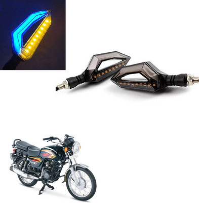 Vagary Front, Rear LED Indicator Light for TVS Max 4R(Blue, Yellow)