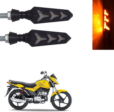 Vagary Front, Rear LED Indicator Light for Mahindra Universal For Bike(Yellow)