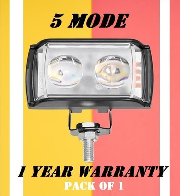 TRYFLY TR-8 Yellow/White with Red/Blue 30W DC 9V-60V Dual Lens Fog Light Fog Lamp, Headlight Car, Motorbike, Truck, Van LED (12 V, 60 W)(Universal For Car, Pack of 1)