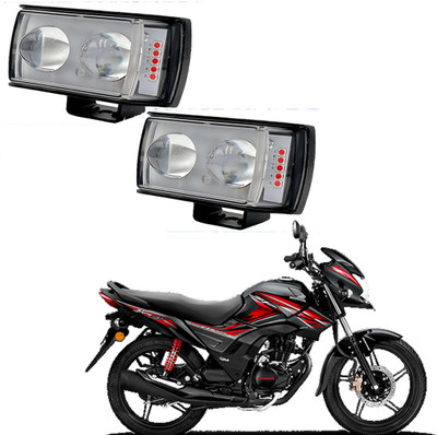 BXtremeZ Double Led White-Yellow Fog Light with Red & Blue Strobe With On-Off Switch -253 Fog Lamp Motorbike LED for Honda (12 V, 36 W)(CB 1000R, Pack of 3)