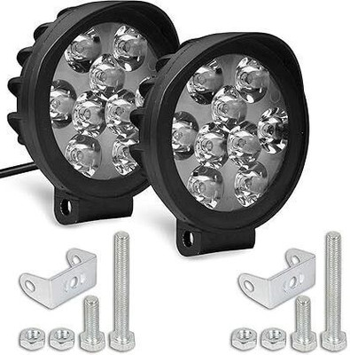 GETSOCIO 9LED CAP Fog Light Spot Beam Driving Lamp Universal Fitting for All Bikes Fog Lamp Motorbike LED (12 V, 10 W)(Universal For Bike, Pack of 2)