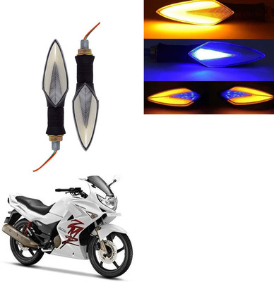 Vagary Front, Rear LED Indicator Light for Hero Karizma(Blue, Yellow)