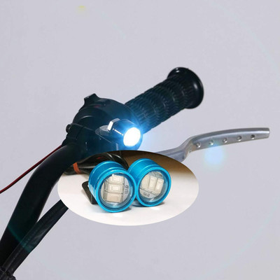 Philomena LED Eagle Strobe Light with Flashing Handle Light Blue Dash Light Motorbike LED (12 V, 12 W)(Universal For Bike, Pack of 2)