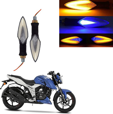 Vagary Front, Rear LED Indicator Light for TVS Apache RTR 160(Blue, Yellow)