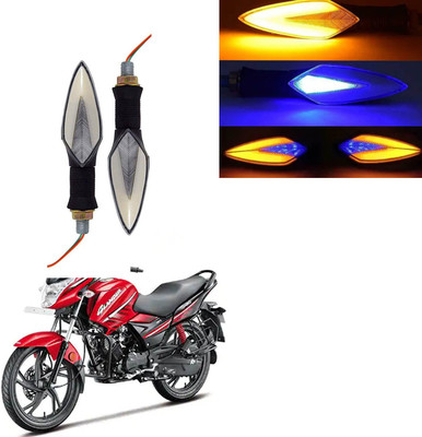Vagary Front, Rear LED Indicator Light for Hero Universal For Bike(Blue, Yellow)