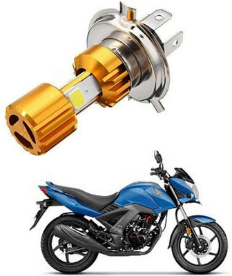 Crokrok Triple Led H4 Fitting Bulb 9 Volt H4-3S-LED-GOLD M-xt59 Headlight Motorbike, Car LED for Honda (12 V, 25 W)(CB Unicorn 160, Pack of 1)