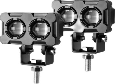TRYFLY OWL Motorcycle LED Fog Lamp Two Lens White Yellow Heavy Quality 40W Fog Lamp Motorbike, Car, Truck, Van LED (12 V, 20 W)(Universal For Car, Pack of 2)