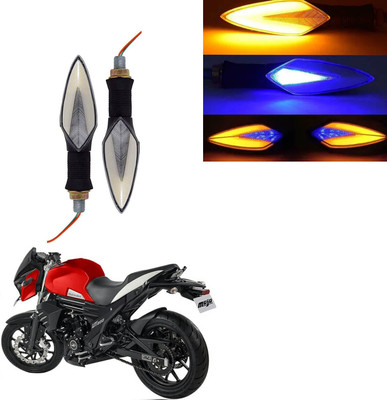 Vagary Front, Rear LED Indicator Light for Mahindra Mojo(Blue, Yellow)