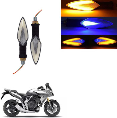 Vagary Front, Rear LED Indicator Light for Honda CBF 150(Blue, Yellow)