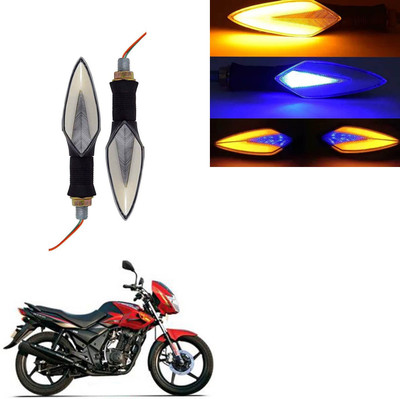 Vagary Front, Rear LED Indicator Light for TVS Flame DS125(Blue, Yellow)