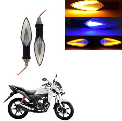 Vagary Front, Rear LED Indicator Light for Honda CB Twister(Blue, Yellow)